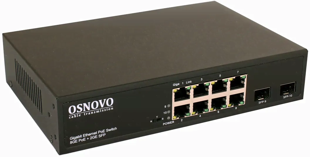 Коммутатор Osnovo SW-80802(150W) 150W неуправляемый-0