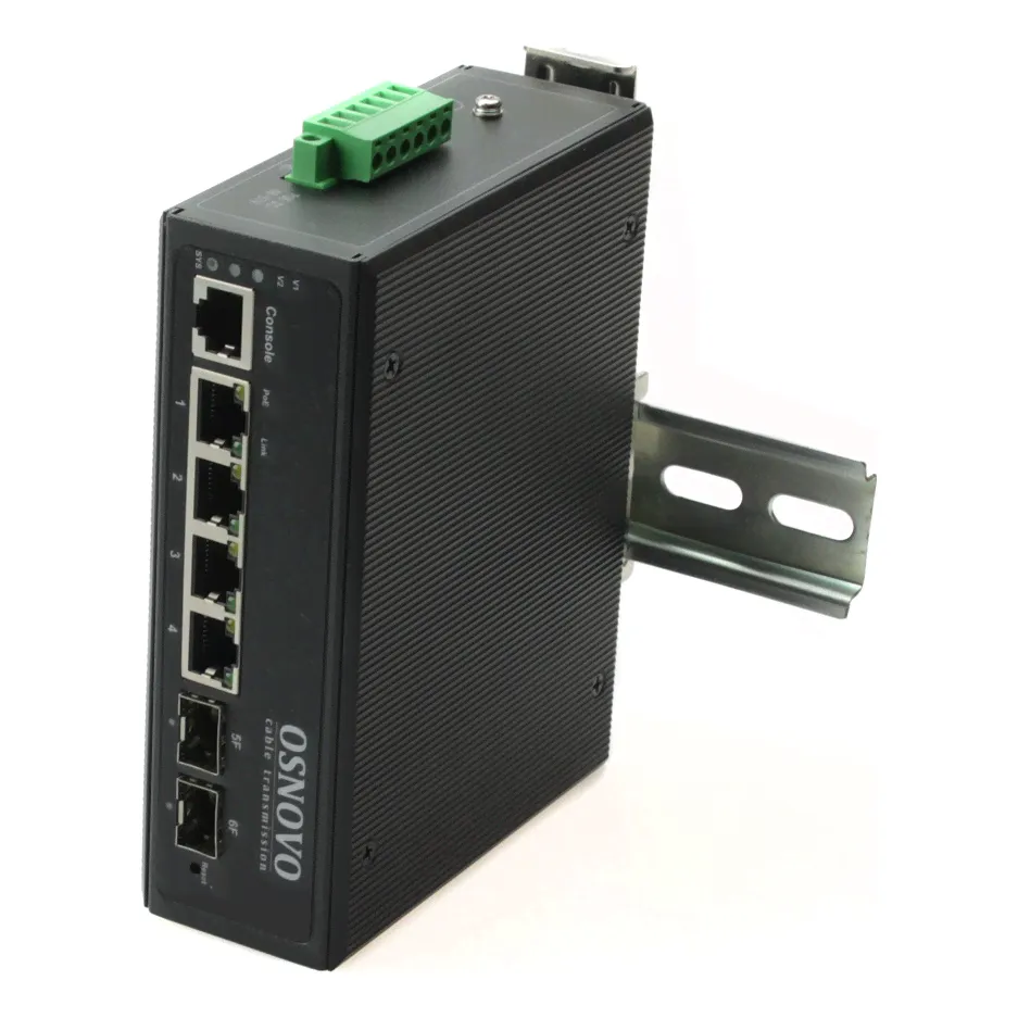 OSNOVO SW-80402/IL SW-80402/IL Промышленный управляемый (L2+) PoE коммутатор Gigabit Ethernet на 6 портов