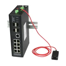 Промышленный управляемый (L2+) коммутатор OSNOVO SW-70804/ILS