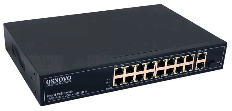 SW-61621(300W) 19 портовый PoE-коммутатор Osnovo