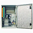 OSNOVO OSP-46VB1 Уличная станция в пластиковом шкафу IP54 с термостабилизацией, системой вентиляции и оптическим кроссом. Радиопрозрачная конструкция. Промышленный БП DC48V(240W), АКБ 48В(7Ач). Защита-4